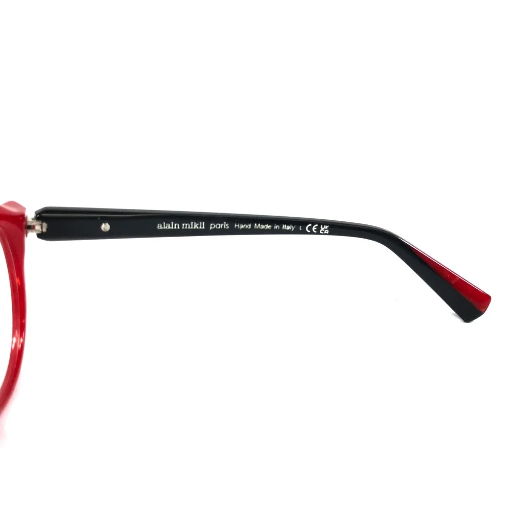 Alain Mikli Eyeglasses Frames A03156 004 Red Black Sparkly Marble 47-22-145